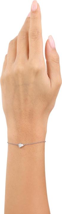 Immagine prodotto S.Oliver Armschmuck für Damen, 925 Sterling Silber, Zirkonia synth., Muschelkernperle (20 cm, Argento 925)