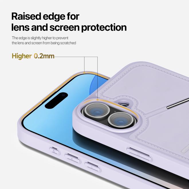 Image du produit Dux Ducis Étui pour iPhone 16 avec emplacement pour carte - Violet (Apple iPhone 16)