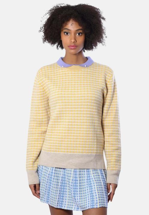Produktbild Bellemere Pullover Merino Tweed Pullover With Pearl Polo Collar (S)