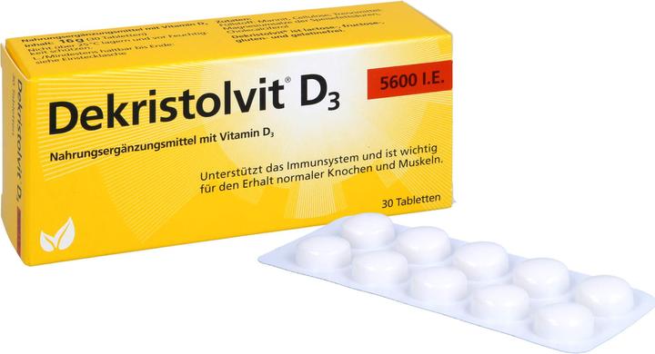 Image du produit Dekristolvit D3 5600 I.U. en comprimés, 30 comprimés (30 pièce(s), Cachets)