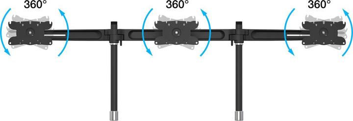 Image du produit Multibrackets Extension du support de table Triple L (Tables, 32", 8 kg)