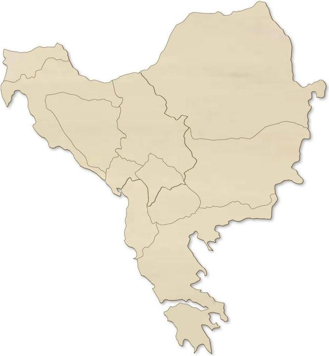 Produktbild Trenddeko Karte Balkan Südosteuropa (62 x 68 cm)