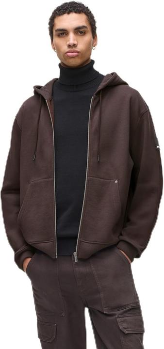 Image du produit Karl Lagerfeld Pull à capuche zippé avec patch siliconé, coupe régulière (M)