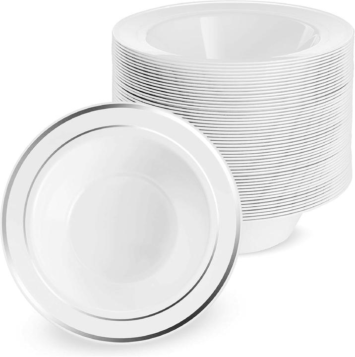 Immagine prodotto Matana 25x Piatto fondo con bordo in argento