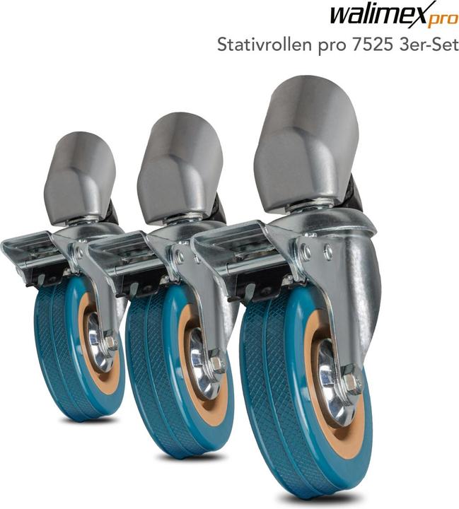 Produktbild Walimex pro pro 23094 Stativrollen Pro 7525 3er-Set 75mm (Stativfuss)