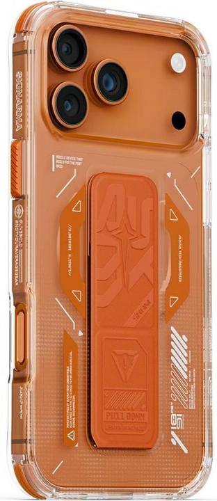 Actual product image Skinarma Helio Case for iPhone 17 Pro Max Magnetic Charging + Grip Stand Orange (Apple iPhone 17 Pro Max)