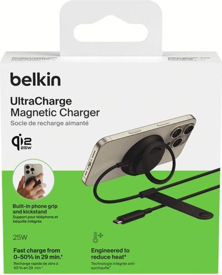 Produktbild Belkin UltraCharge Ladepad Qi2 25W ohne Netzteil sw WIA014hqBK (25 W)