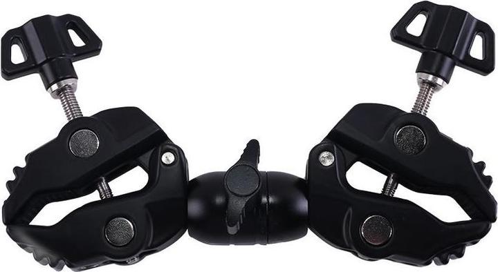 Actual product image Hurtel Double-sided clamp holder for the camera - black (Mounting bracket)
