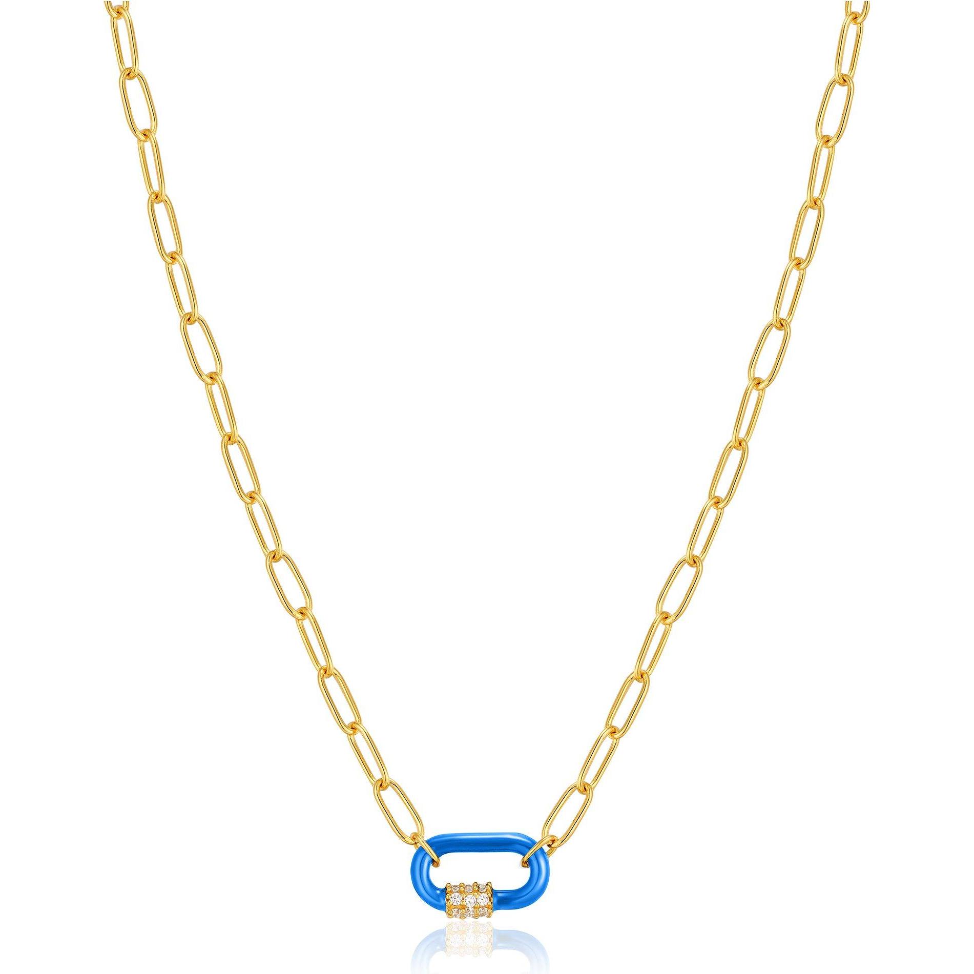 Ania Haie, Halsschmuck, Kette Neon Nights, (925er Silber, Emaille, 45 cm)