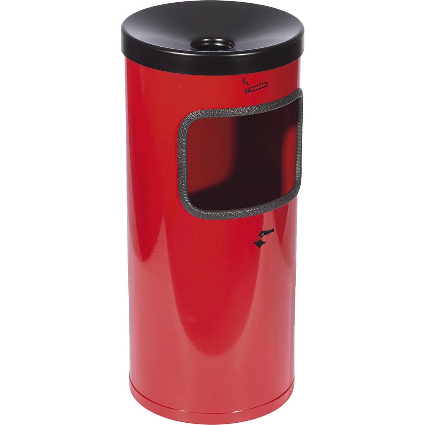 Thumbnail - TKG, Aschenbecher, Sicherheitswandascher Ø180xH410mm rot mit Kippvorrichtung