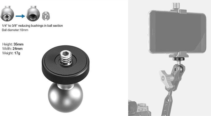 Produktbild Leofoto Gelenk mit 1/4 Zoll Aufnahme AM-8-6 (Stativadapter)