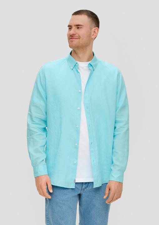 Produktbild s.Oliver Hemd Leinenhemd mit Button-Down-Kragen (XXL)