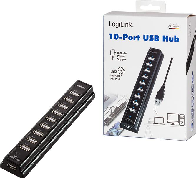 Actual product image LogiLink UA0096 (USB-A, 10 ports)