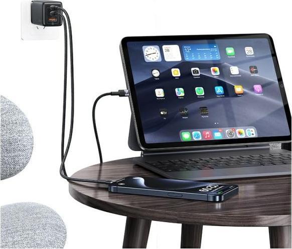 Actual product image Usams Kabel USB-C na USB-C 60W 1.2m Aluminum Alloy Data Cable SY Series SJ724USB01 (US-SJ724) (1.20 m, 60 W)