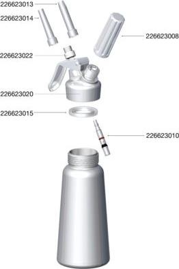Image du produit Mosa Pièces détachées de l'appareil à crème, pistons