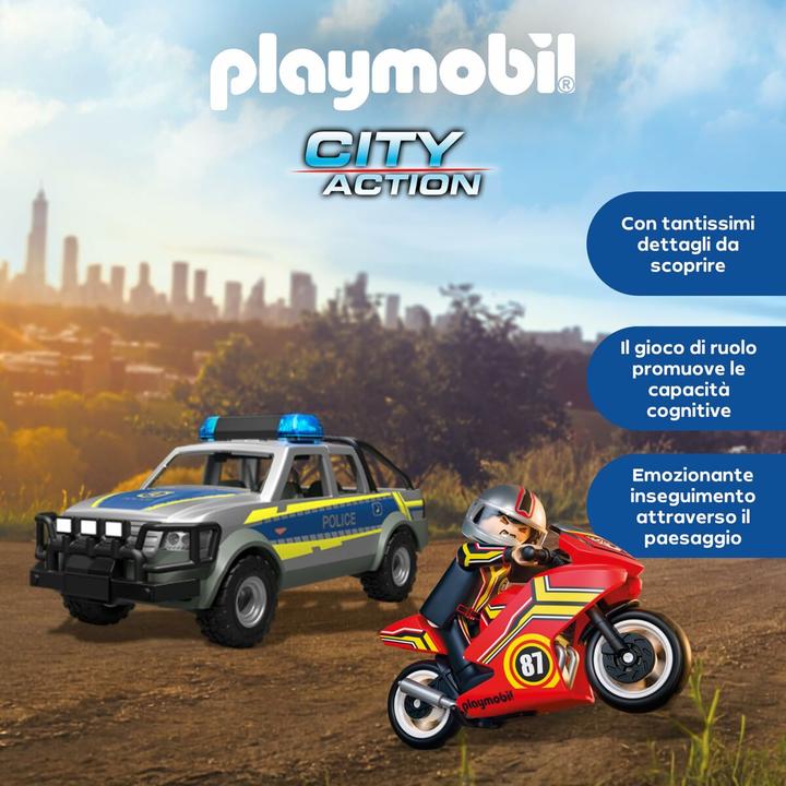 Produktbild Playmobil 71875 Verfolgungsjagd mit Polizei Pick-Up (71875, Playmobil Action Heroes)