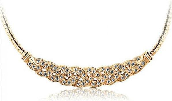 Produktbild Hermex Platinum veredelte LUXUS Halskette mit Zirkonia - Gold (Kupferlegierung, 42 cm)