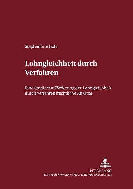 Produktbild Lohngleichheit durch Verfahren (Deutsch, Stephanie Scholz, 2000)