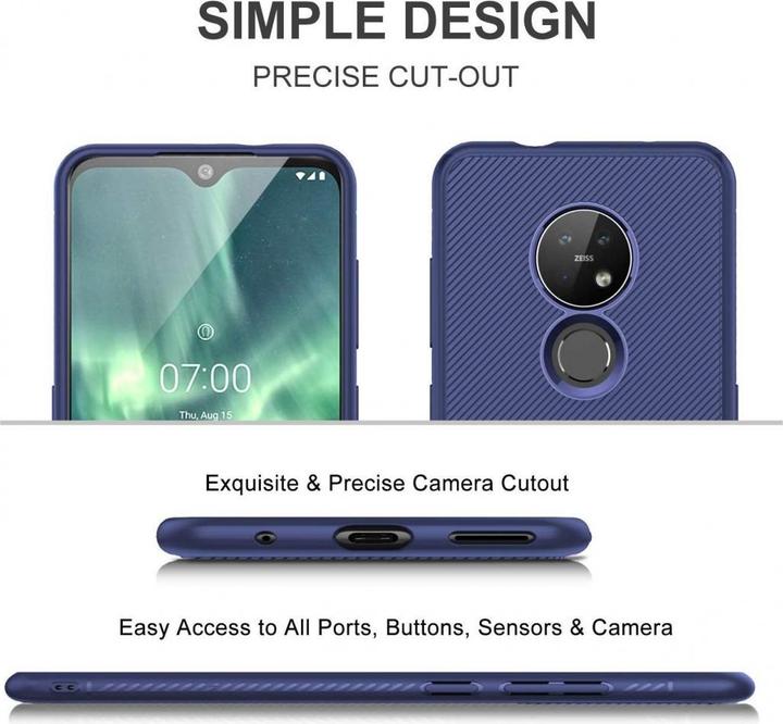 Produktbild Screenguard Nokia 7.2 Silicone Case Anti-Fall TPU Hülle