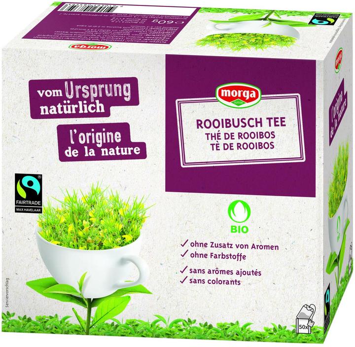 Produktbild Morga Teebeutel Bio Fairtrade Rooibusch 50 Stück (140 g)