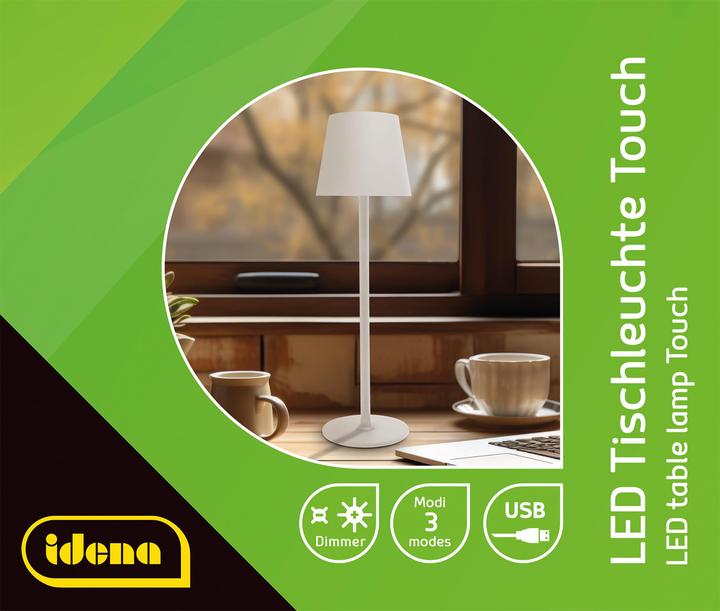 Actual product image Idena LED table lamp battery white 37cm dimmable indoor and outdoor