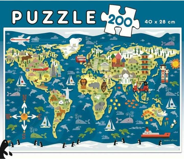 Actual product image Educa World map 200 pieces puzzle (200 pieces)