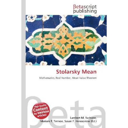 Thumbnail - Stolarsky Mean, Fachbücher