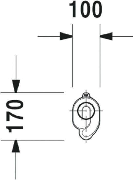 Produktbild Duravit Absaugesiphon weiss Abgang waagerecht (verdeckt) (Absaugsiphon)