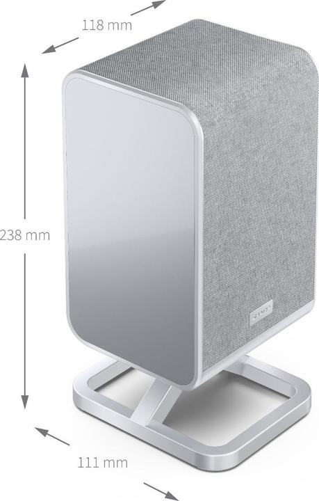 Produktbild Sharp Speakers HT-SPR52021(SL) Q Soundbar 2.0.2 Wireless Rear Surround Speakers, Silver | (200 W, 2.0.2 Kanal)