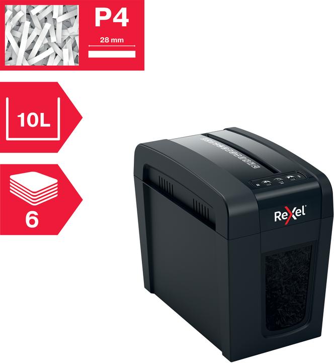 Produktbild Rexel SECURE X10-SL SLIMLINE WHISPER-SHRED™ - Aktenvernichter (Partikelschnitt)
