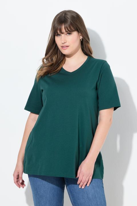Produktbild Ulla Popken T-Shirts, 2er-Pack, V-Ausschnitt, Halbarm (58)