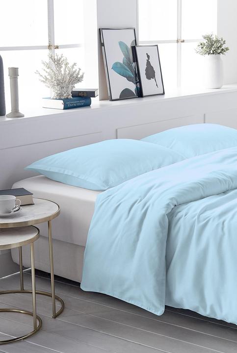 Image du produit Living Home Satin uni (Set de linge de lit, 160 x 210 cm, 50 x 70 cm)