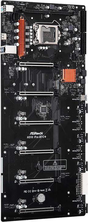 Productafbeelding AsRock H510 Pro BTC+ (LGA 1200, Intel H510, Speciaal)