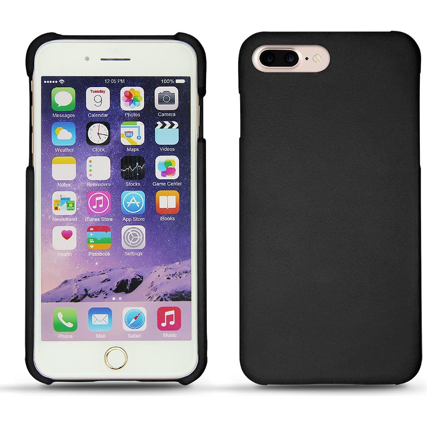 Noreve Lederschutzhülle (Apple iPhone 7 Plus), Smartphone Hülle, Schwarz