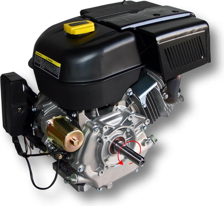 Produktbild Wiltec LIFAN 190 Benzinmotor 10kW (15PS) 25,4mm Elektrostart Kartmotor 420ccm (Häcksler, Kehrmaschine, Rasenmäher)
