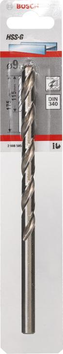 Produktbild Bosch Professional Zubehör Metallbohrer HSS-G, DIN 340, 9 x 115 x 175 mm, 1er-Pack (9 mm)