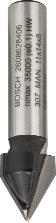 Produktbild Bosch Professional Zubehör V-Nutfräser, 8 mm, D1 11 mm, L 14 mm, G 45 mm, 60°
