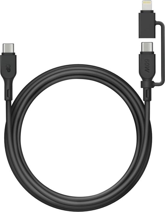 Image du produit GP Batteries GP 60W Lade- & Sync Kabel USB-A auf USB-C und Lightning (1.50 m, USB 2.0, 60 W)