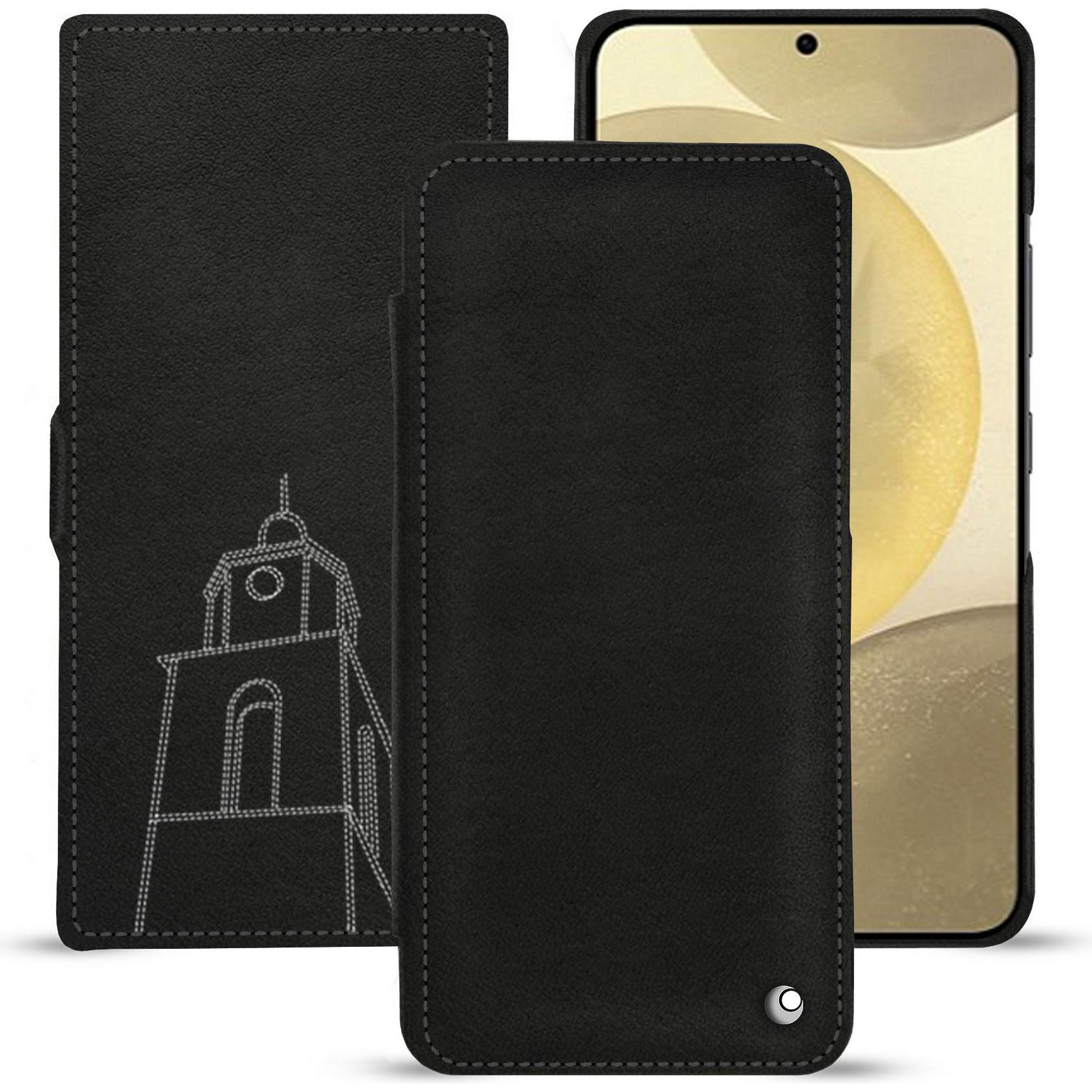 Noreve Lederschutzhülle horizontal (Samsung Galaxy S24+), Smartphone Hülle, Schwarz