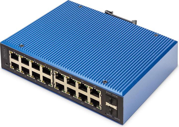 Image du produit Digitus Industrial 8+2-Port L2 managed Gigabit Ethernet PoE Switch (18 ports)