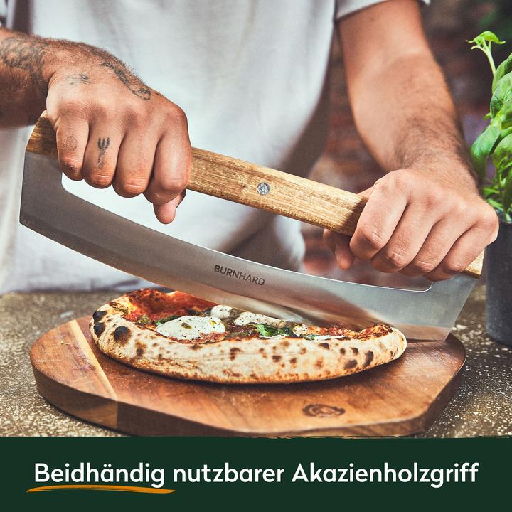Actual product image Burnhard Pizza weighing knife incl. pizza board & blade guard