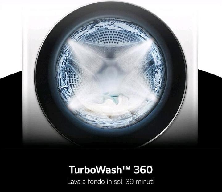 Immagine prodotto LG F4R9009TPWC Lavatrice 9kg Classe A -40% AI DD con Vapore (9 kg, A sinistra)