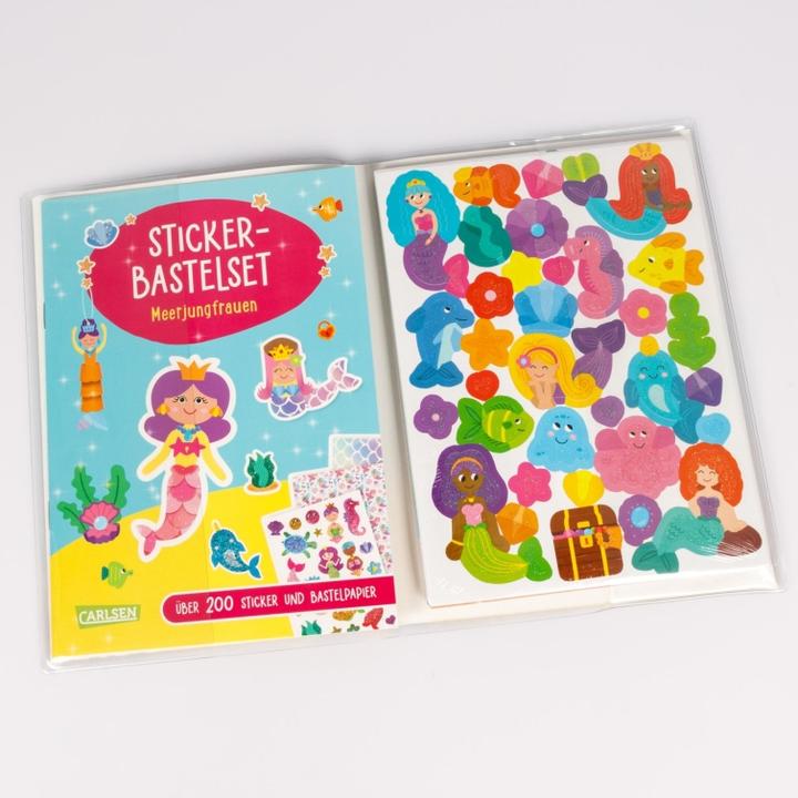 Produktbild Bastelset für Kinder: Sticker-Bastelset: Meerjungfrauen