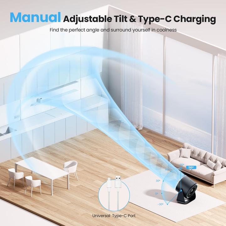 Actual product image Wsken Mini Ventilator (28 dB)