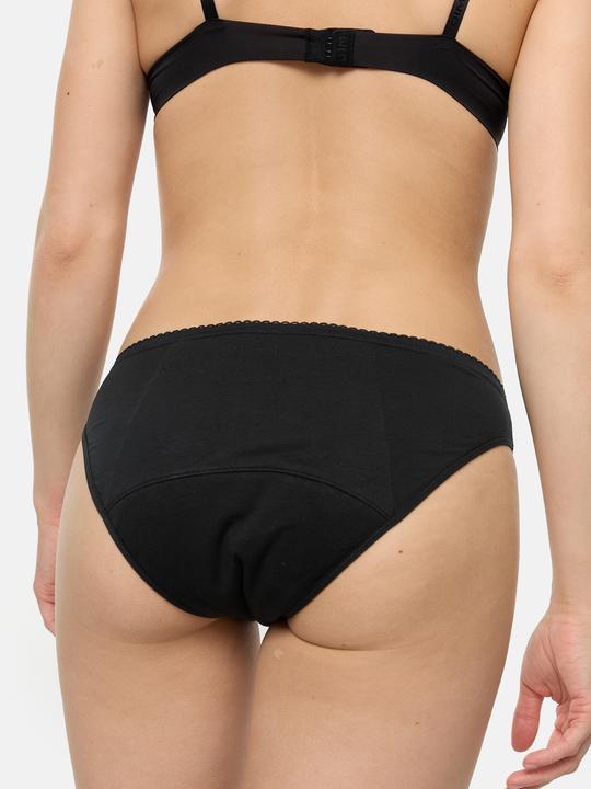 Produktbild DIM Slip Lace Stark schwarz mit Meshdetail (M)