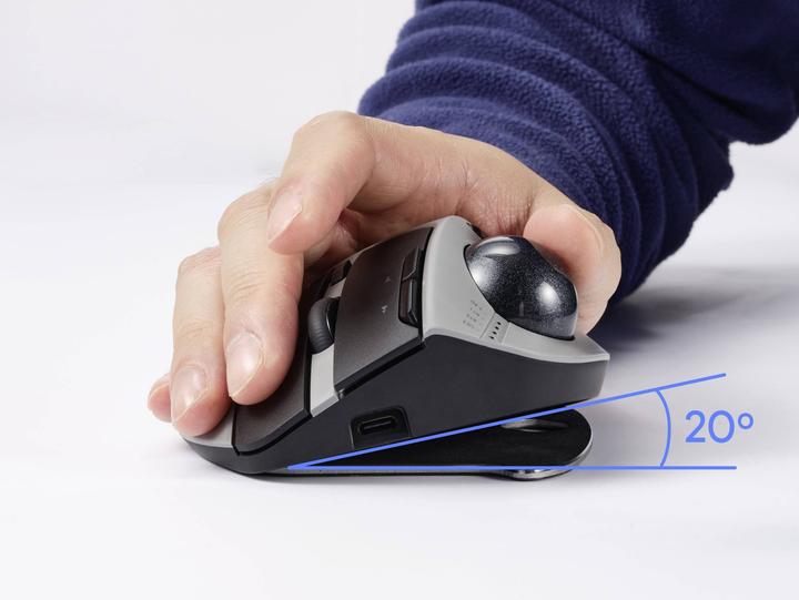 Actual product image Renkforce RF-WLEM-500 Ergonomische Maus Kabellos, Funk, Bluetooth® Optisch Gr (Wireless)