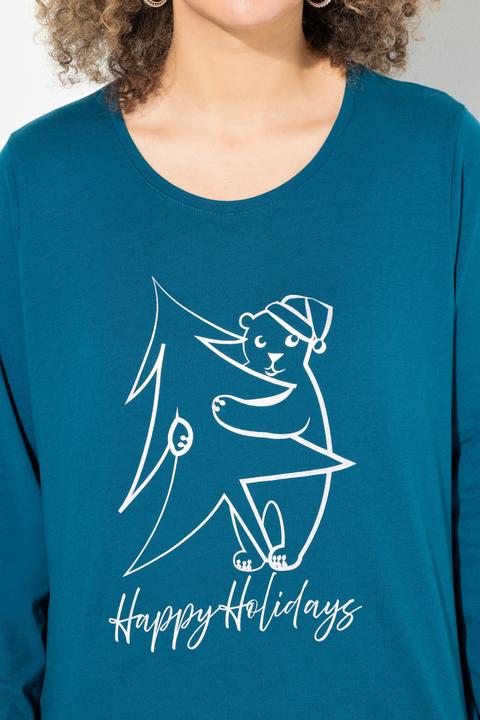 Produktbild Ulla Popken Weihnachtsshirt, Classic, Rundhals, Langarm (42, 44)