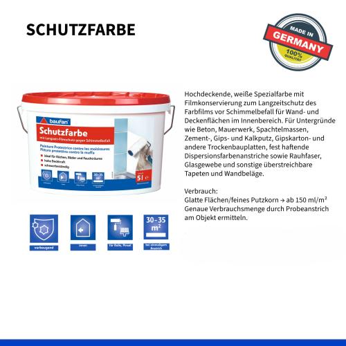 Produktbild Baufan Schutzfarbe 5l (Weiss, 5 l)