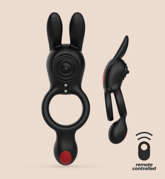 Immagine prodotto Crushious Dingo - Double Vibrating Cockring with Remote Control - Black