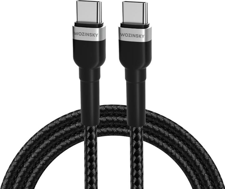 Actual product image Wozinsky WNBCC1 USB-C / USB-C PD 65W cable 1 m - black (1 m, 65 W)